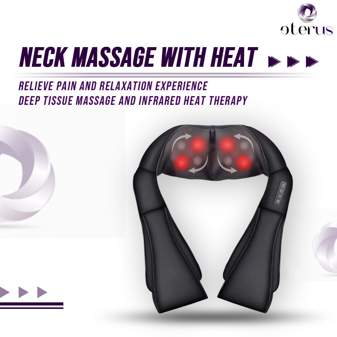 Neck and Shoulder Massager w/Heat - Soul Vibe Company DC - eterus