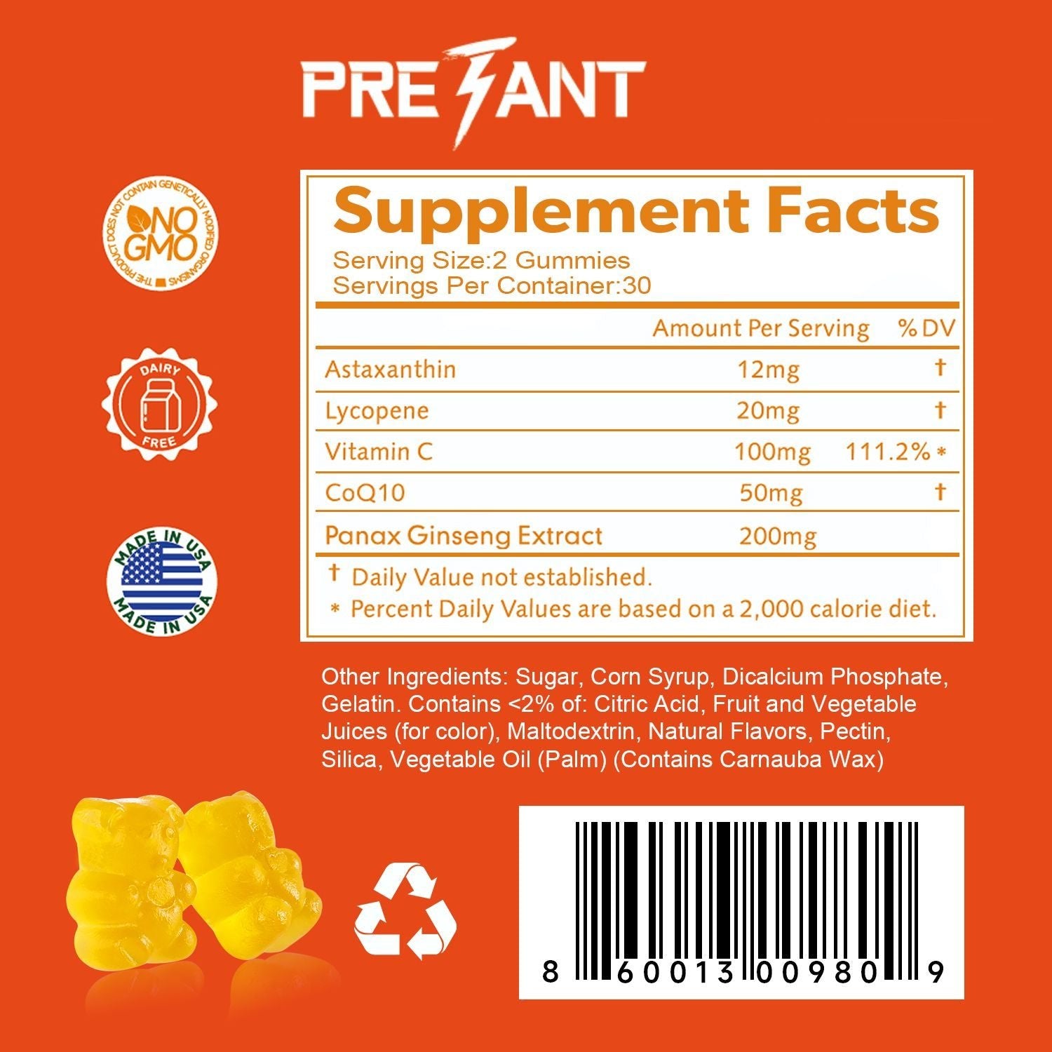 Prostate Health Supplements for Men, Lycopene + Astaxanthin Gummies – Antioxidant Supplement for Prostate & Heart Health, Skin & Eye Support, Natural Tanning Supplement – 30 Servings, Sweet - 20 - Soul Vibe Company Doba